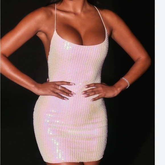 Oh Polly Dresses & Skirts - Oh Polly sequin iridescent mini dress size 0 new